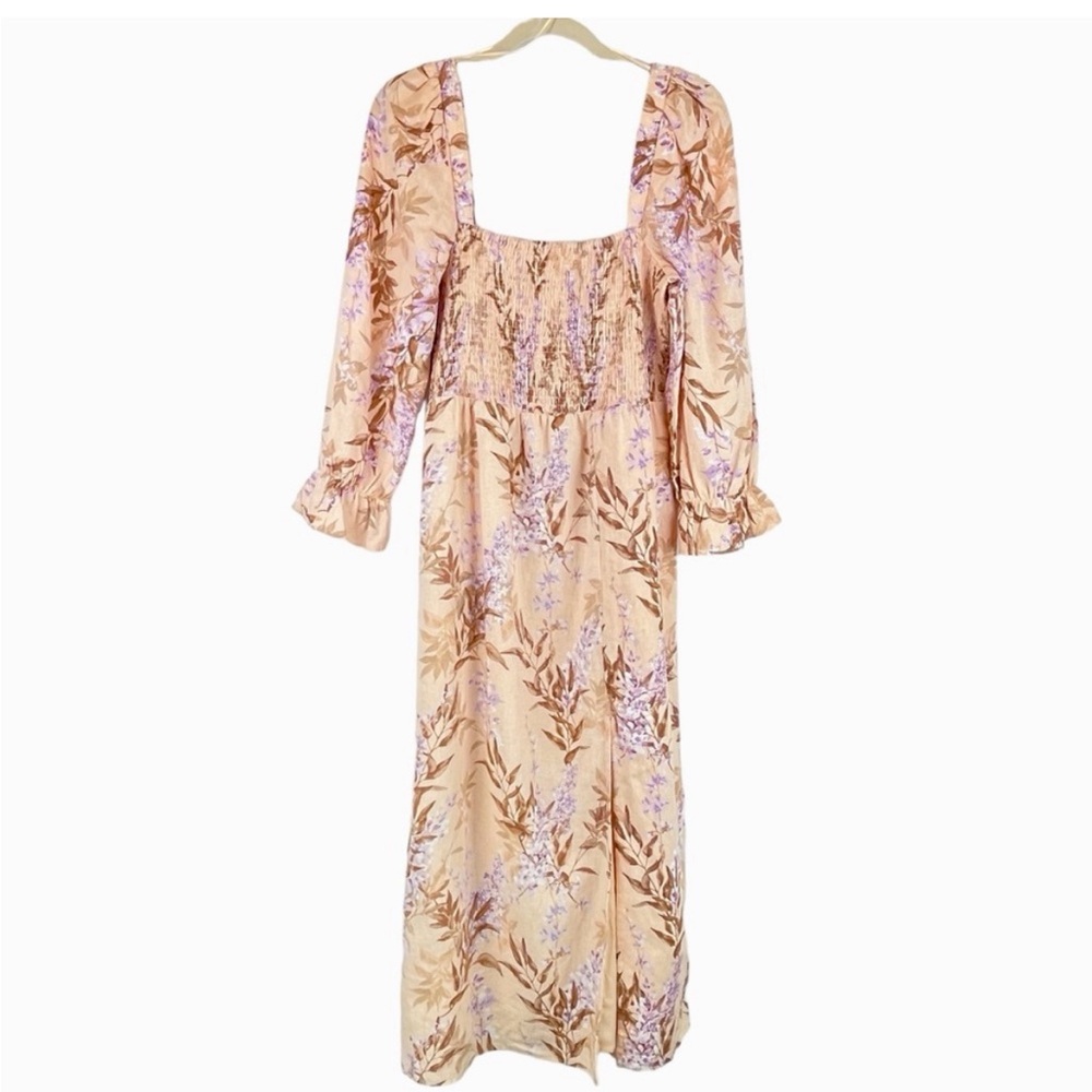House of Harlow Linen blend dress, size small, peach floral, new without tags